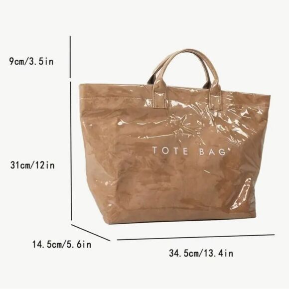 Vinyl Covered Paper Bag Stylish Tote Bag - Picture 11 of 11
